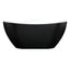 1500/1660mm Evie Gloss Black & White Oval Freestanding Bathtub Acrylic No Overflow