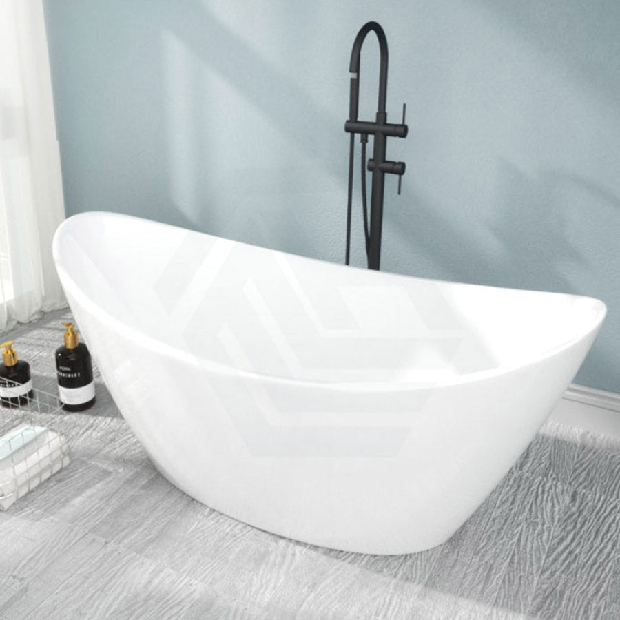 1500/1700mm Aurora Bathtub Freestanding Acrylic Gloss White No Overflow