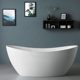 1500/1700mm Aurora Bathtub Freestanding Acrylic Gloss White No Overflow