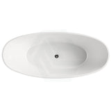 1500/1700mm Aurora Bathtub Freestanding Acrylic Gloss White No Overflow