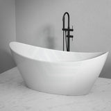 1500/1700mm Aurora Bathtub Freestanding Acrylic Gloss White No Overflow