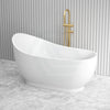 1500/1700Mm Bella Oval Bathtub Freestanding Acrylic Gloss White No Overflow Bathtubs