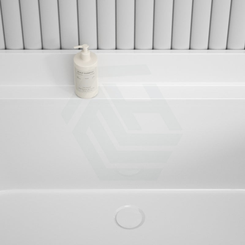 1500/1700Mm Cee Jay Waverly Fluted Back To Wall Bathtub Gloss White No Overflow Bathtubs