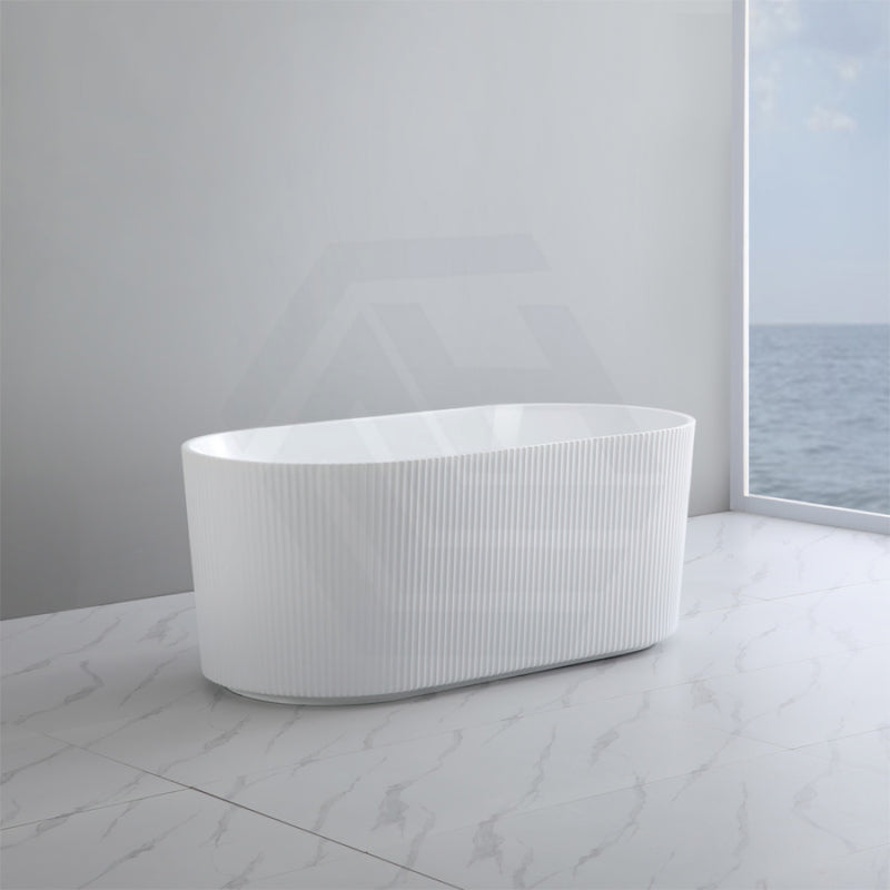 Ally Groove Oval Freestanding Bathtub Acrylic