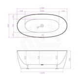 Delta Matt White Bathtub With Super Slim Edge 1500*800*600 (250L) Bathtubs