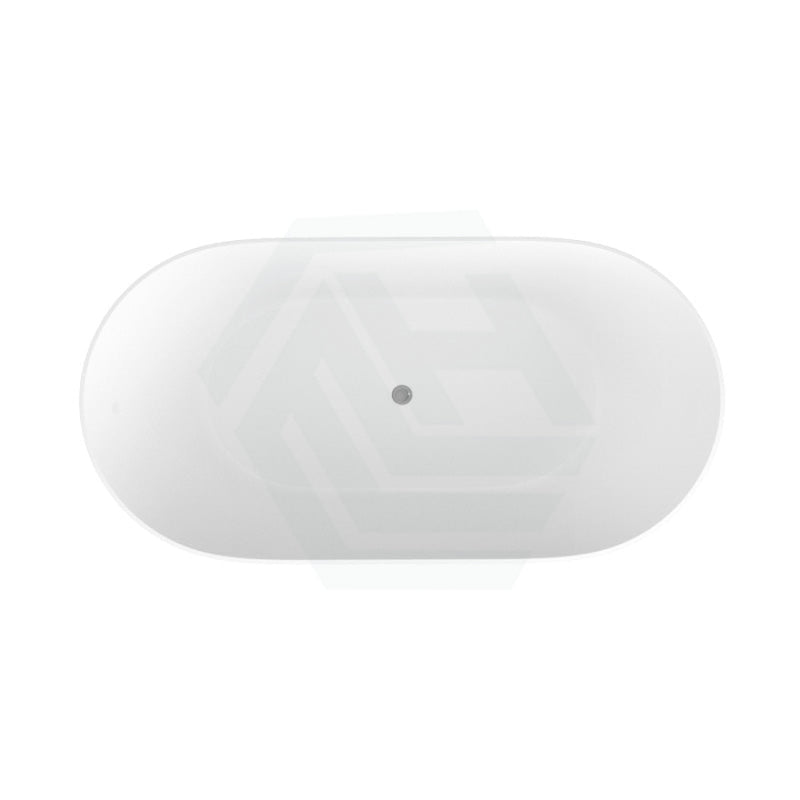 1500Mm Ultra-Slim Bathtub Oval Freestanding Gloss White Acrylic No Overflow