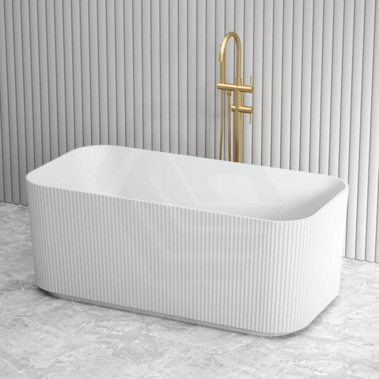 1500Mm Milano Freestanding Bathtub Acrylic Gloss White No Overflow Bathtubs