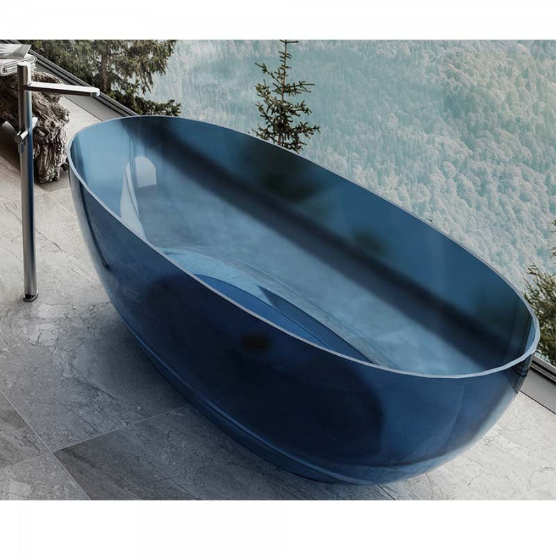 1500Mm Noto Transparent Oval Shape Freestanding Bathtub Custom Colours No Overflow Multi-Colour