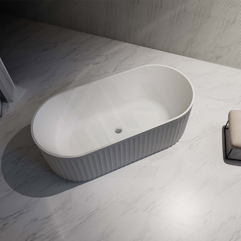 1500/1700Mm Roma Oval Bathtub Freestanding Acrylic Gloss White No Overflow Bathtubs