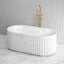 1500/1700Mm Roma Oval Bathtub Freestanding Acrylic Gloss White No Overflow Bathtubs