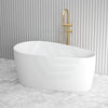 1500/1700Mm Vista Riva-Slim Bathtub Special Shape Freestanding Matt White Acrylic No Overflow