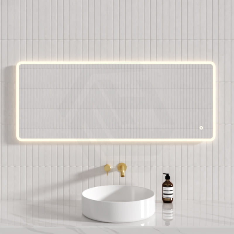 1500Mm Led Mirror Touch Sensor Backlit Frosted Edge Rectangle Led Mirrors