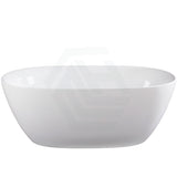 1500X750X590mm Stella Oval Bathtub Freestanding Acrylic Gloss White No Overflow