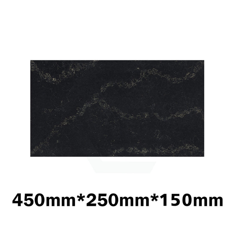 150Mm Thick Gloss Black Swan Stone Top For Above Counter Basins 450-1800Mm 450Mm X 250Mm Vanity Tops