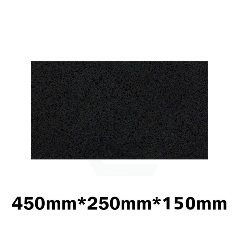 150Mm Thick Gloss Ink Black Stone Top For Above Counter Basins 450-1800Mm 450Mm X 250Mm Vanity Tops