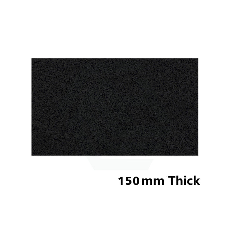 150mm Thick Gloss Ink Black Stone Top for Above Counter Basins 450-1800mm