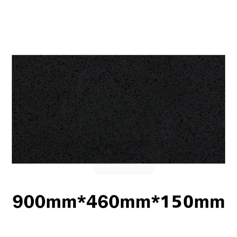 150Mm Thick Gloss Ink Black Stone Top For Above Counter Basins 450-1800Mm 900Mm X 460Mm Vanity Tops