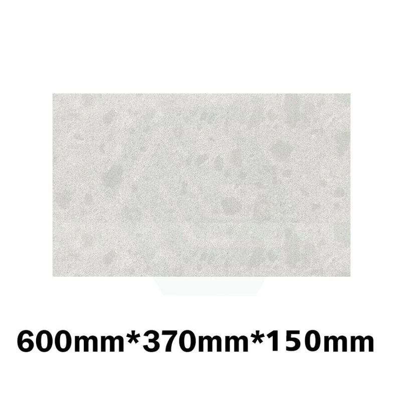 150Mm Thick Gloss White Canvas Stone Top For Above Counter Basins 450-1800Mm 600Mm X 370Mm Vanity