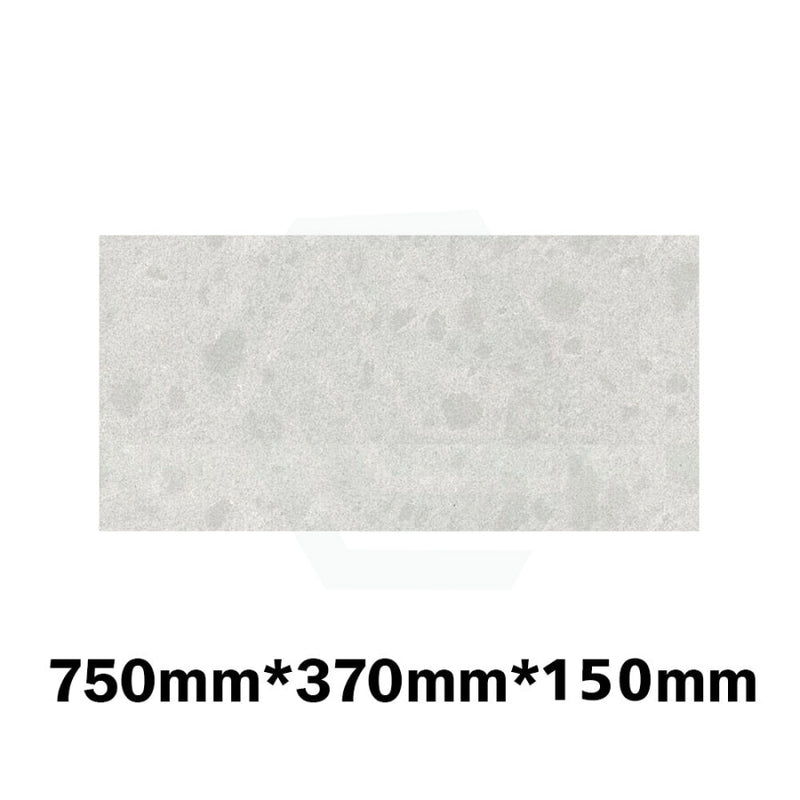 150Mm Thick Gloss White Canvas Stone Top For Above Counter Basins 450-1800Mm 750Mm X 370Mm Vanity