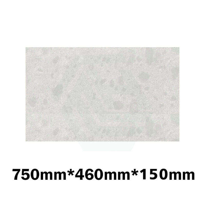 150Mm Thick Gloss White Canvas Stone Top For Above Counter Basins 450-1800Mm 750Mm X 460Mm Vanity