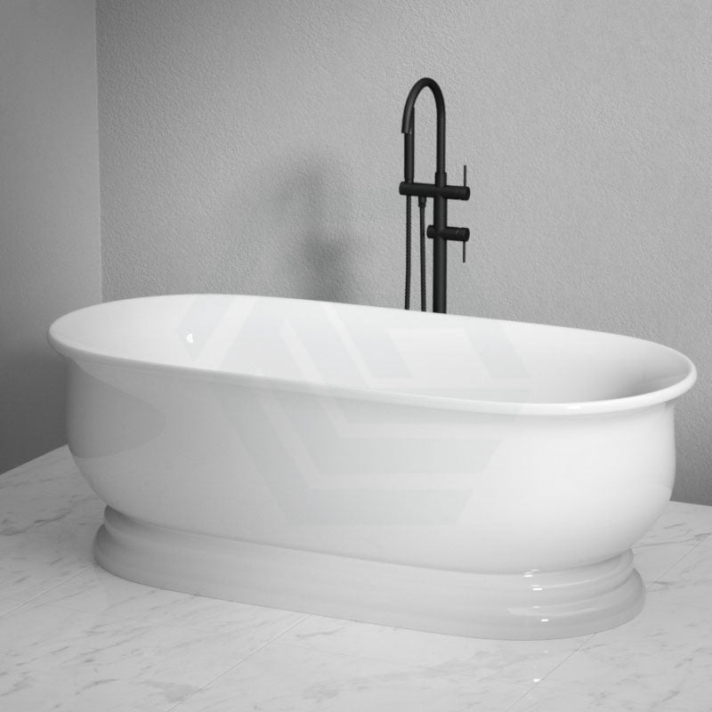 1690mm Chloe Oval Bathtub Freestanding Acrylic Gloss White