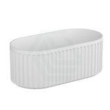 1500/1700Mm Artemis Oval Bathtub Freestanding Acrylic Matt White No Overflow Bathtubs