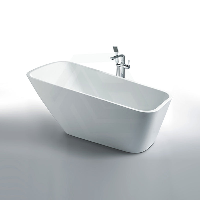 1700Mm Cee Jay Windsor Square Bathtub Freestanding High Back Lucite Acrylic Gloss White No Overflow