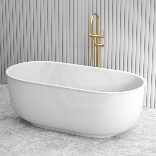 1700Mm Mayfair Classic Freestanding Bathtub Oval Matt White No Overflow Bathtubs