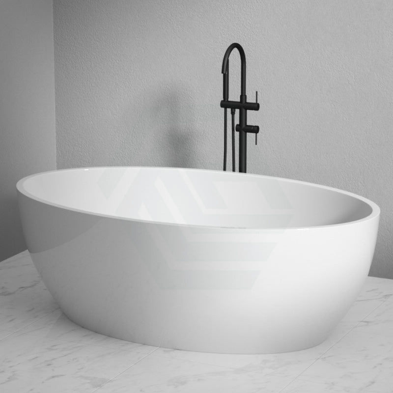 1730mm Lucia Oval Bathtub Freestanding Gloss White