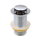 32/40Mm Chrome Solid Brass Basin Pop Up Waste No Overflow