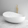 1800Mm Wave Freestanding Bathtub Oval Gloss White No Overflow Bathtubs