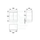 2-Door Freestanding Bathroom Vanity With Kickboard 600/750/900Mm Multi-Colour Cabinet Only 600Mm