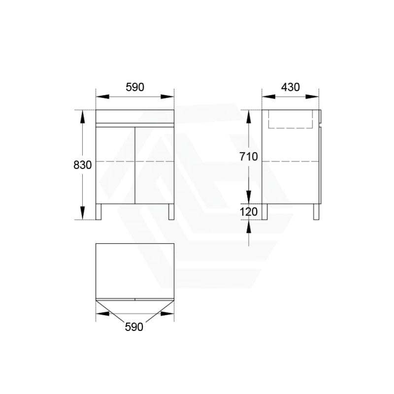 600/750/900Mm 2-Door Freestanding Bathroom Vanity With Legs Multi-Colour Cabinet Only 600Mm Vanities