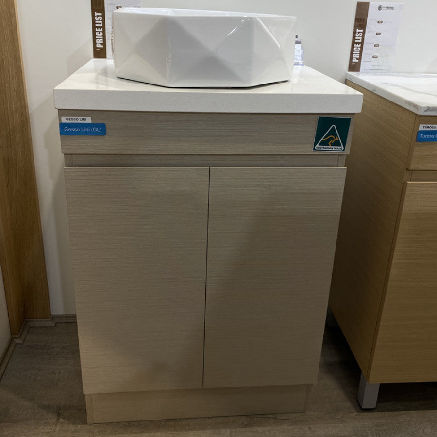 600Mm Narrow Freestanding Bathroom Vanity With Kickboard 2-Door Multi-Colour Cabinet Only Vanities
