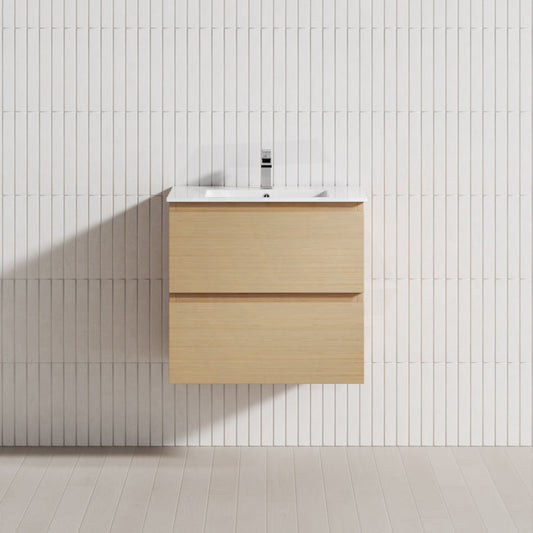 2-Drawer 600/750/900/1200Mm Wall Hung Bathroom Floating Vanity Single Bowl Multi-Colour Cabinet Only
