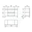 1200/1500/1800Mm 2-Drawer 2-Door Bathroom Freestanding Leg Vanity Single/Double Multi-Colour Cabinet
