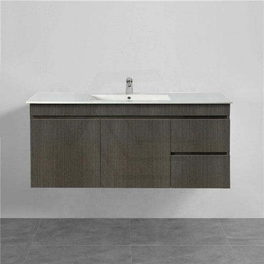 2-Drawer 2-Door 1200Mm Wall Hung Bathroom Floating Vanity Single Bowl Truffle Lini Cabinet Only