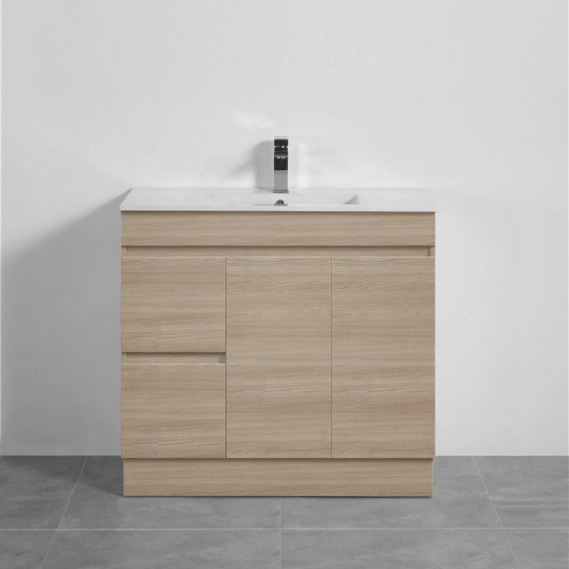 2-Drawer 2-Door 900/1200Mm Freestanding Bathroom Vanity Kickboard Single Multi-Colour Cabinet Only