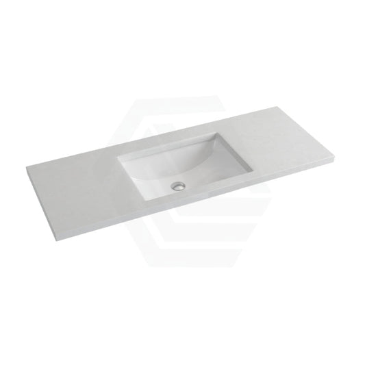 20/40/60mm Thick Gloss White Canvas Stone Top With Undermount Basins