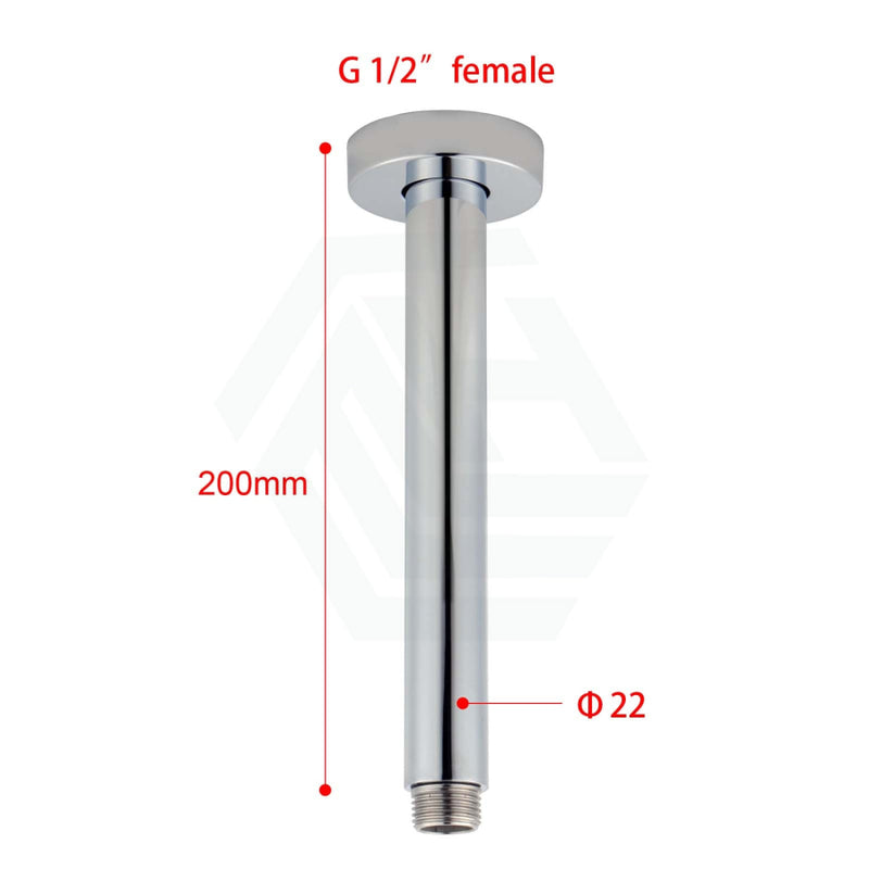 200/300/400/600Mm Round Ceiling Shower Arm Chrome 200Mm