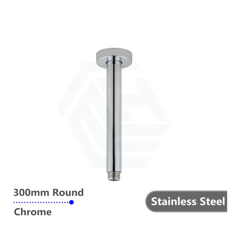 200/300/400/600Mm Round Ceiling Shower Arm Chrome 300Mm