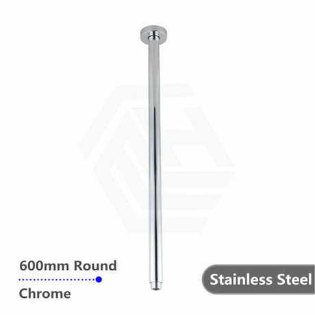 200/300/400/600mm Round Ceiling Shower Arm Chrome 600mm