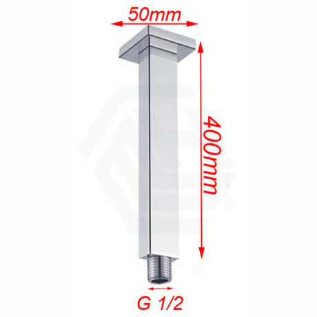 200/300/400/600mm Square Ceiling Shower Arm Chrome 400mm