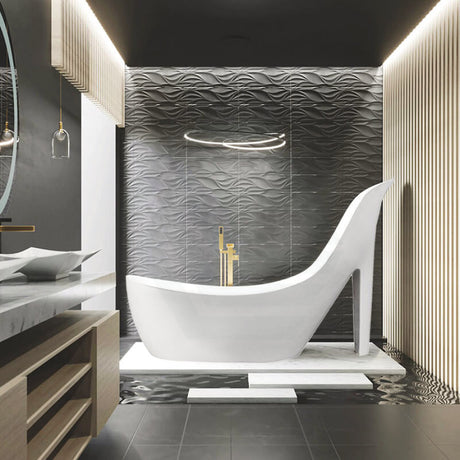 2000X800X1550mm Mila High Heel Bathtub Freestanding Acrylic Gloss White No Overflow