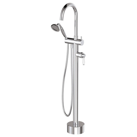 Eleanor Floor Mixer & Shower Chrome / Ceramic