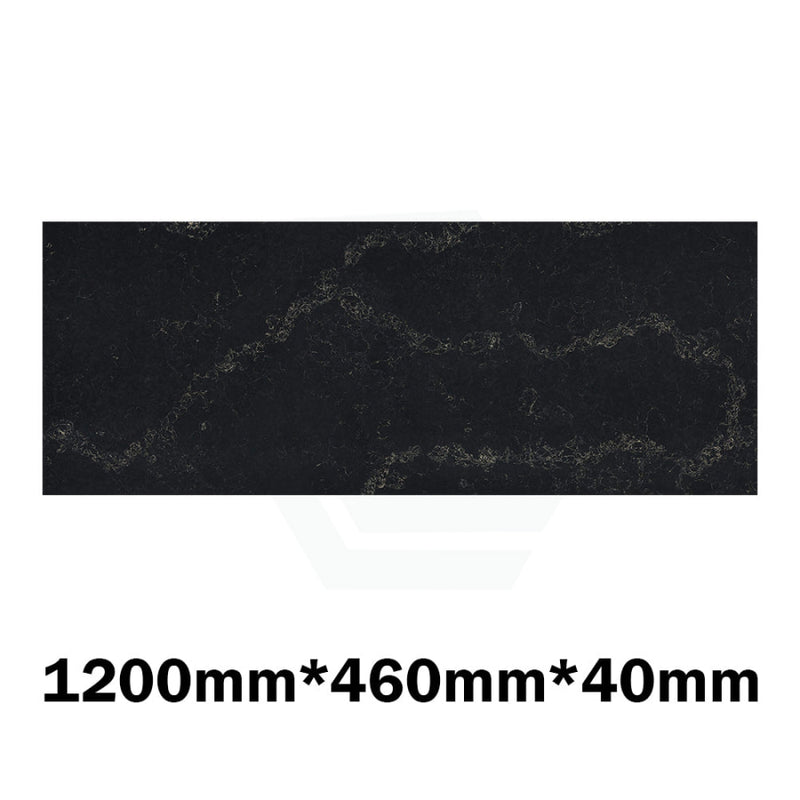 20Mm/40Mm Thick Gloss Black Swan Stone Top For Above Counter Basins 450-1800Mm 1200Mm X 460Mm / 40Mm