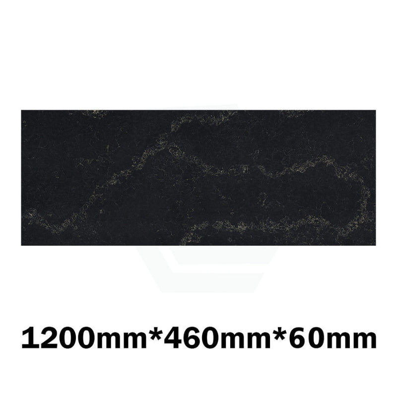 20Mm/40Mm/60Mm Thick Gloss Black Swan Stone Top For Above Counter Basins 450-1800Mm 1200Mm X 460Mm /