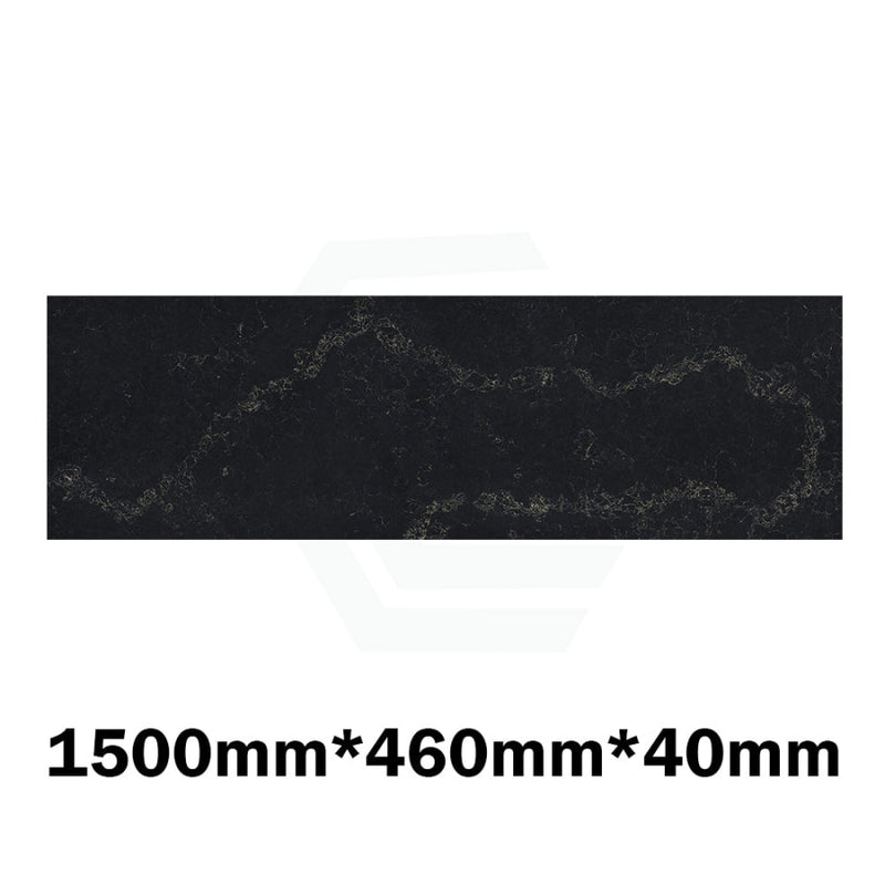 20Mm/40Mm Thick Gloss Black Swan Stone Top For Above Counter Basins 450-1800Mm 1500Mm X 460Mm / 40Mm