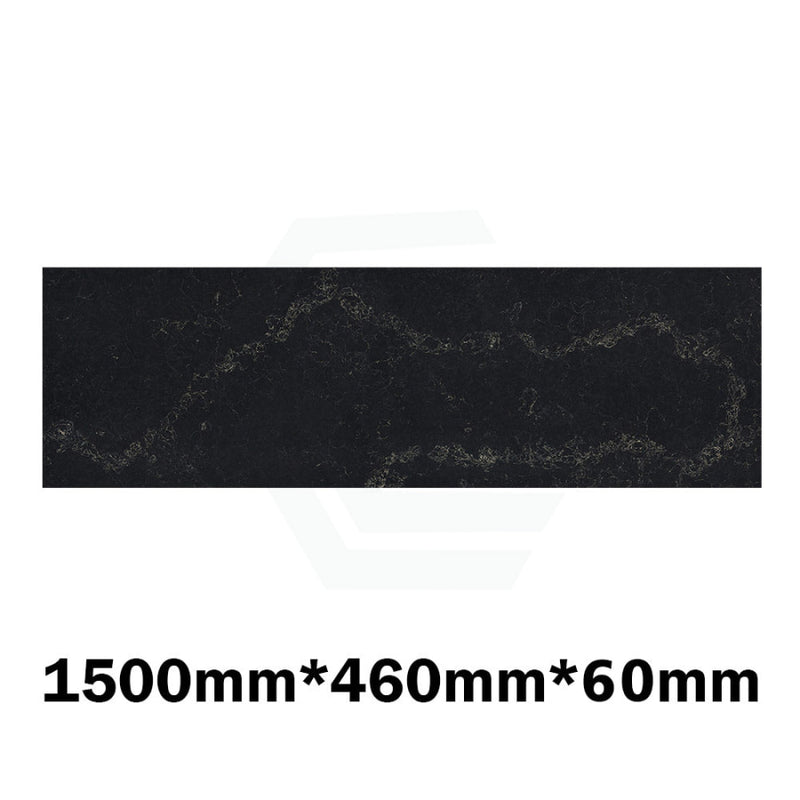 20Mm/40Mm/60Mm Thick Gloss Black Swan Stone Top For Above Counter Basins 450-1800Mm 1500Mm X 460Mm /