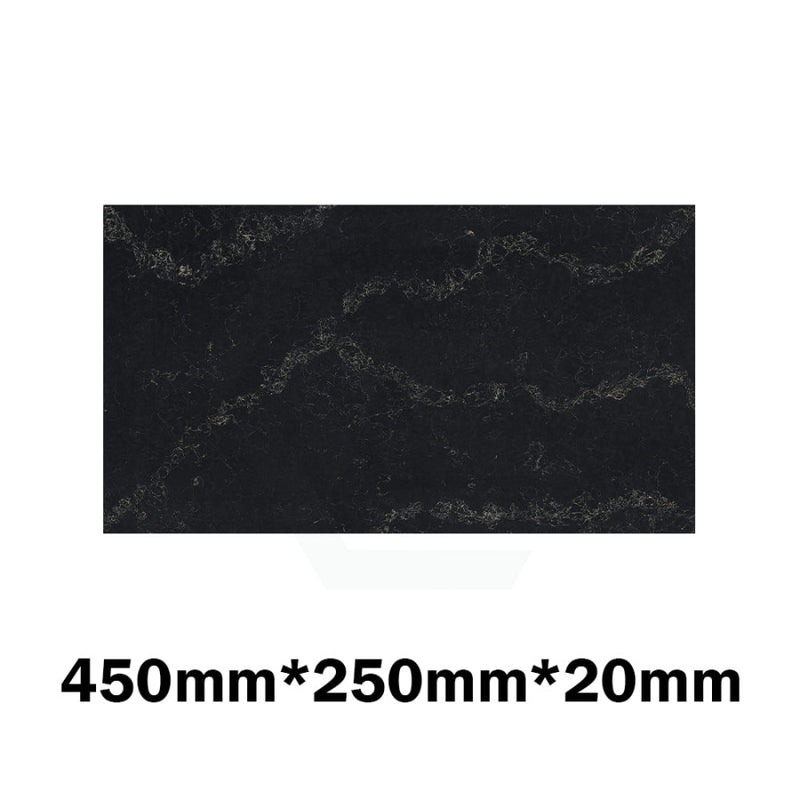 20Mm/40Mm Thick Gloss Black Swan Stone Top For Above Counter Basins 450-1800Mm 450Mm X 250Mm / 20Mm